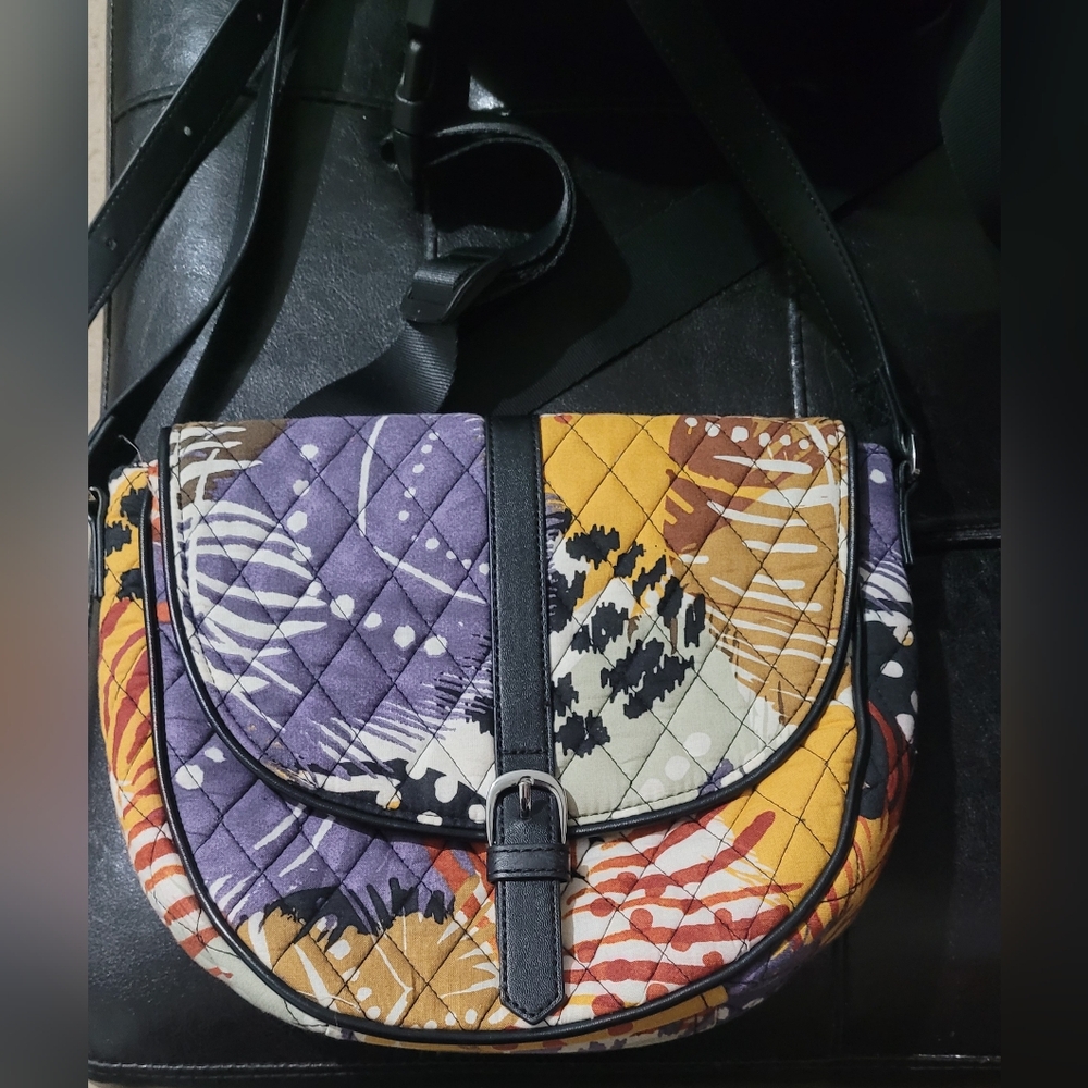 Vera Bradley Painted Feathers Quilted Crossbody Bag
